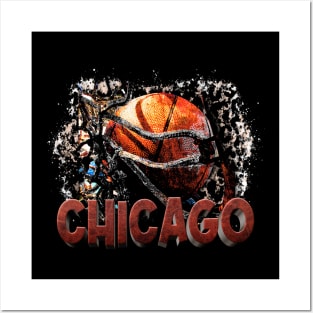 Classic Sports Chicago Proud Name Basketball Posters and Art